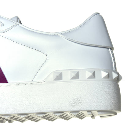 Valentino Garavani Calfskin Rainbow Printed Rockstud Open Sneakers 40 White Multicolor 13 of 16
