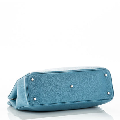 Christian Dior Bullcalf Large Diorissimo Tote Blue 4 of 10
