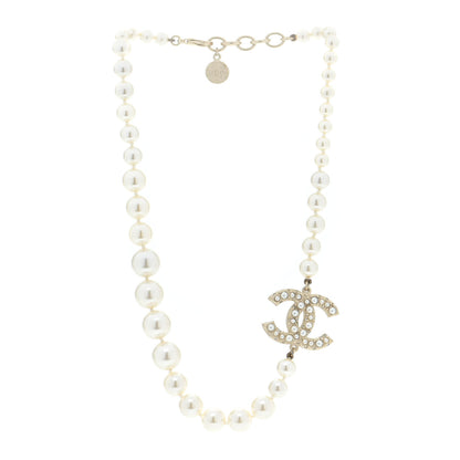 Chanel Pearl CC 100th Anniversary Necklace Light Gold 3 of 7