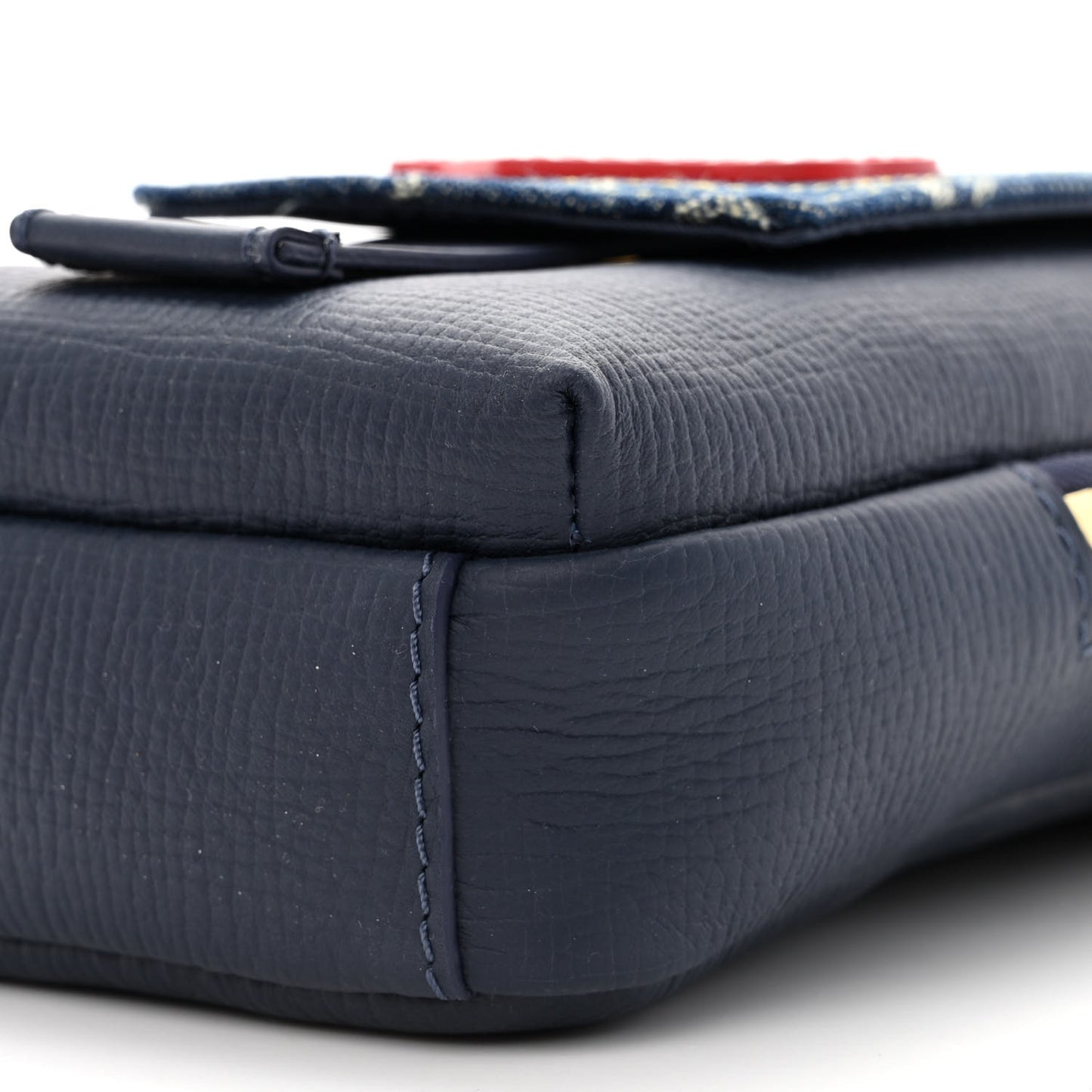 X NIGO Denim Monogram Flat Double Phone Pouch