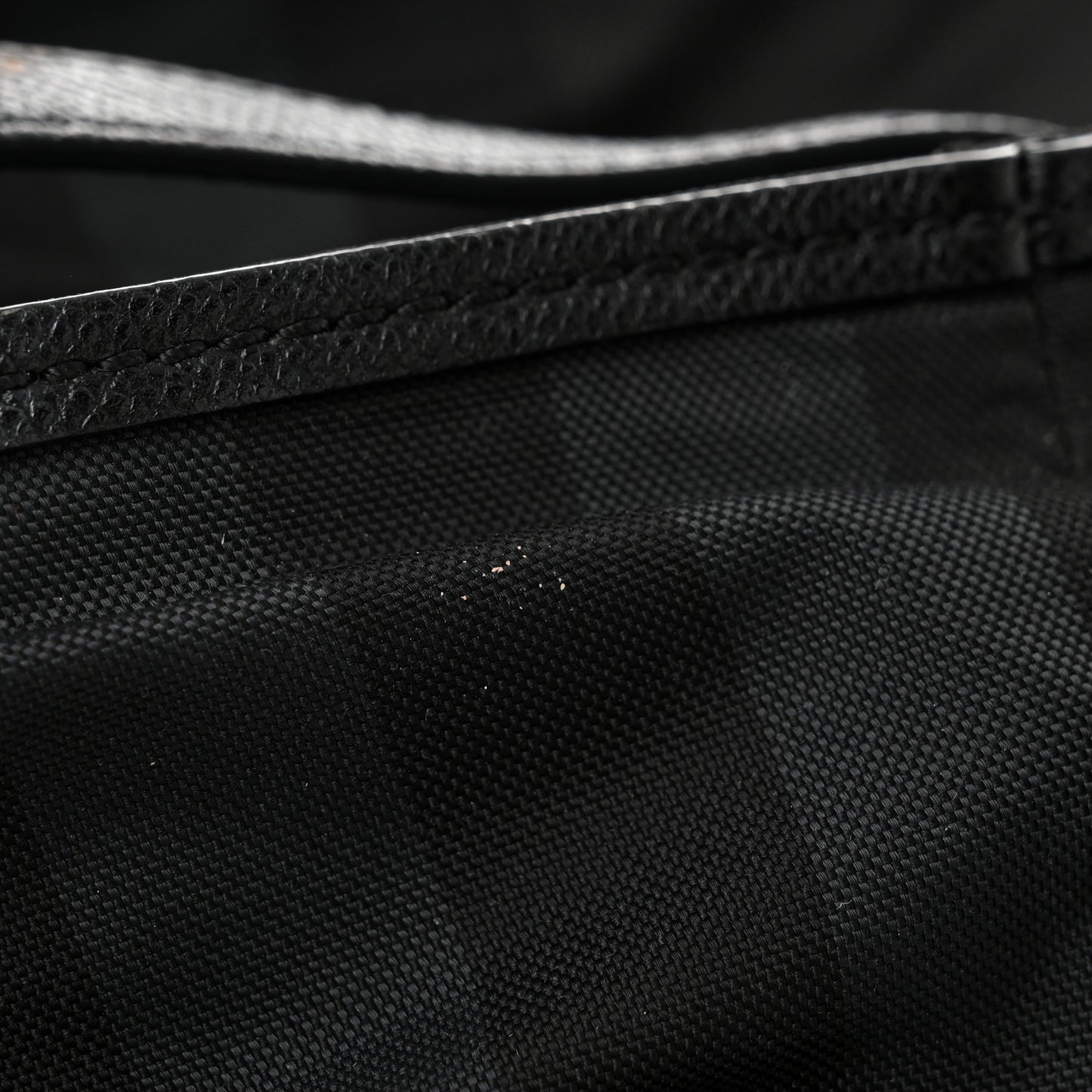 Nylon House Check Diaper Bag Black