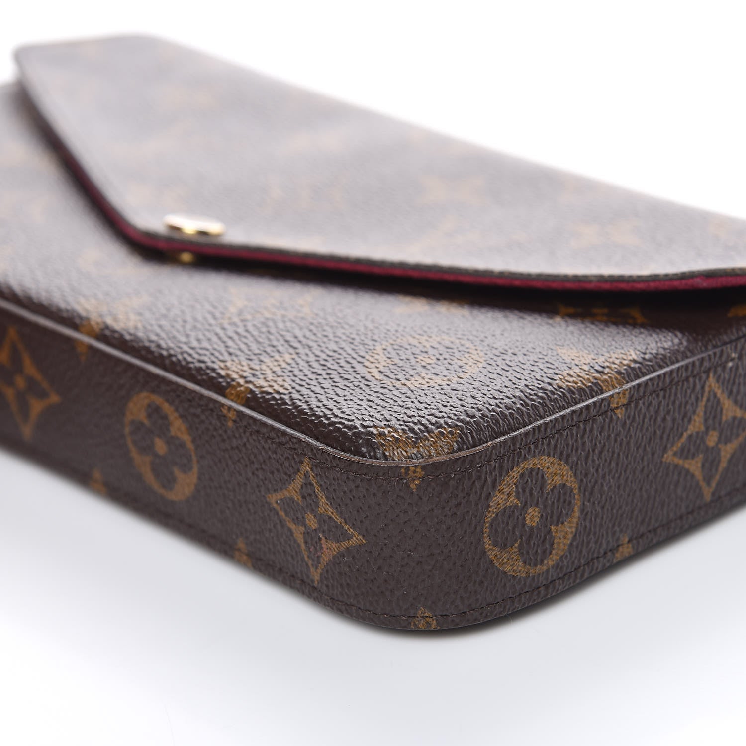 Louis Vuitton Monogram Pochette Felicie Chain Wallet Fuchsia 9 of 18