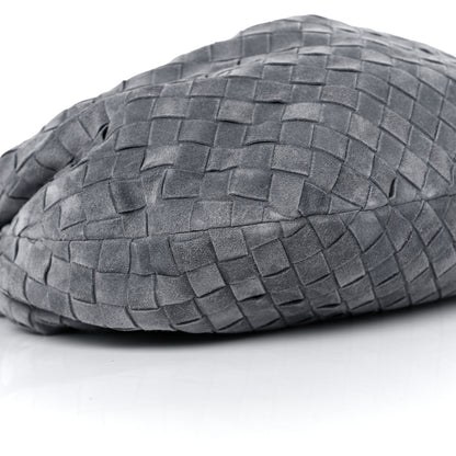 Bottega Veneta Suede Calfskin Intrecciato Teen Jodie Hobo Thunder 6 of 9