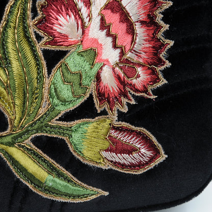 Gucci Velvet Matelasse Loved Embroidered Medium GG Marmont Shoulder Bag Black 8 of 8
