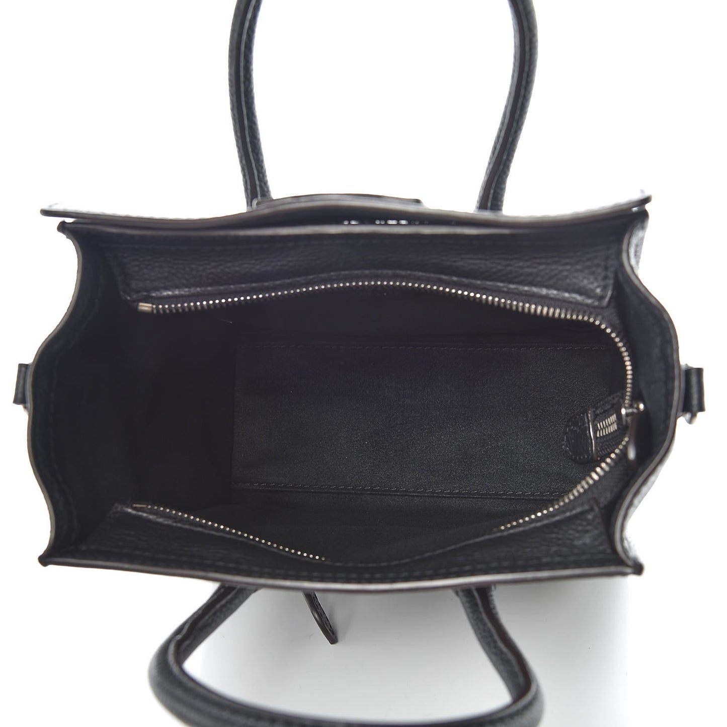 Drummed Calfskin Nano Luggage Black