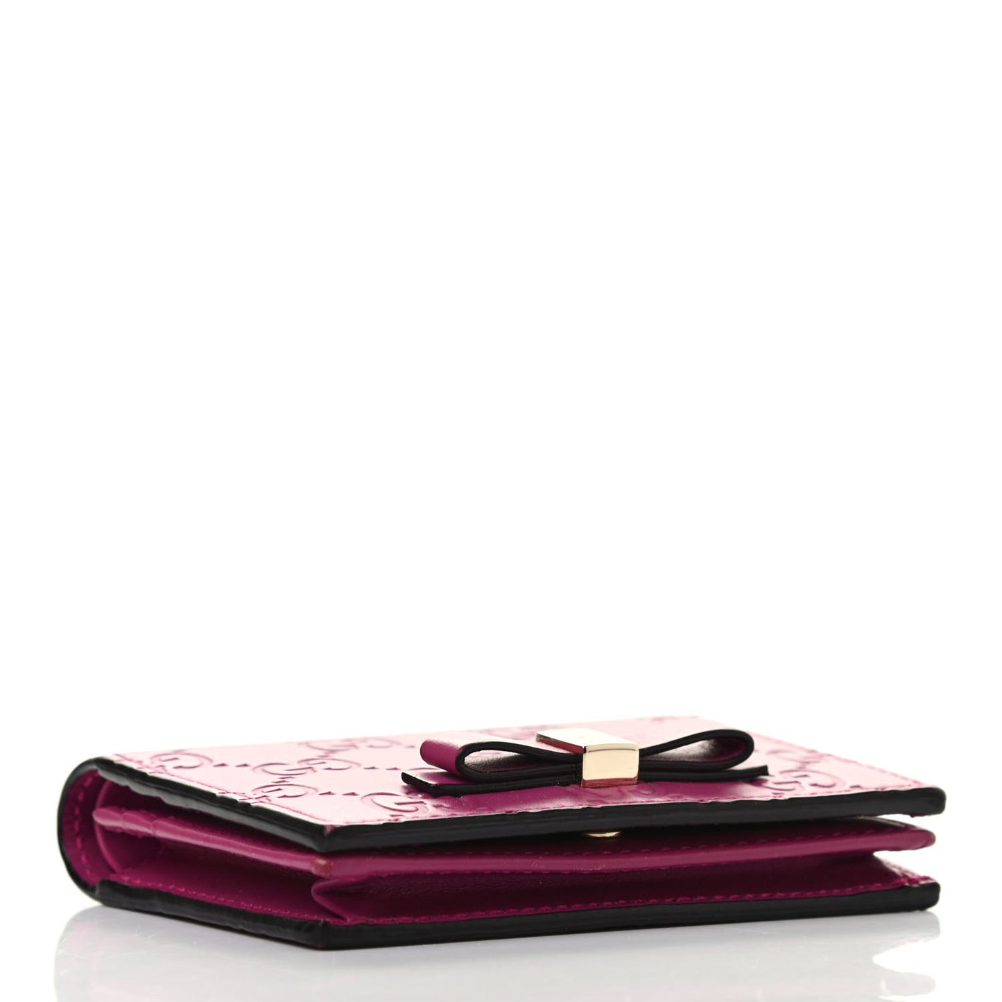 Guccissima Signature Bowy Card Case Wallet Purple