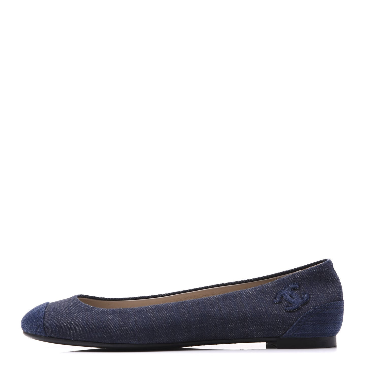 Denim CC Cap Toe Ballerina Flats 39.5 Blue