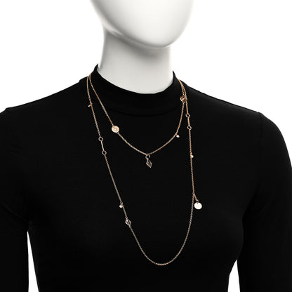 Hermes 18K Rose Gold Diamond Long Gambade Necklace 2 of 6