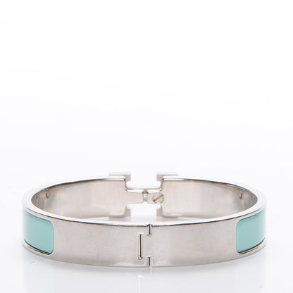 Hermes Enamel Narrow Clic Clac H Bracelet PM Lagoon 4 of 5