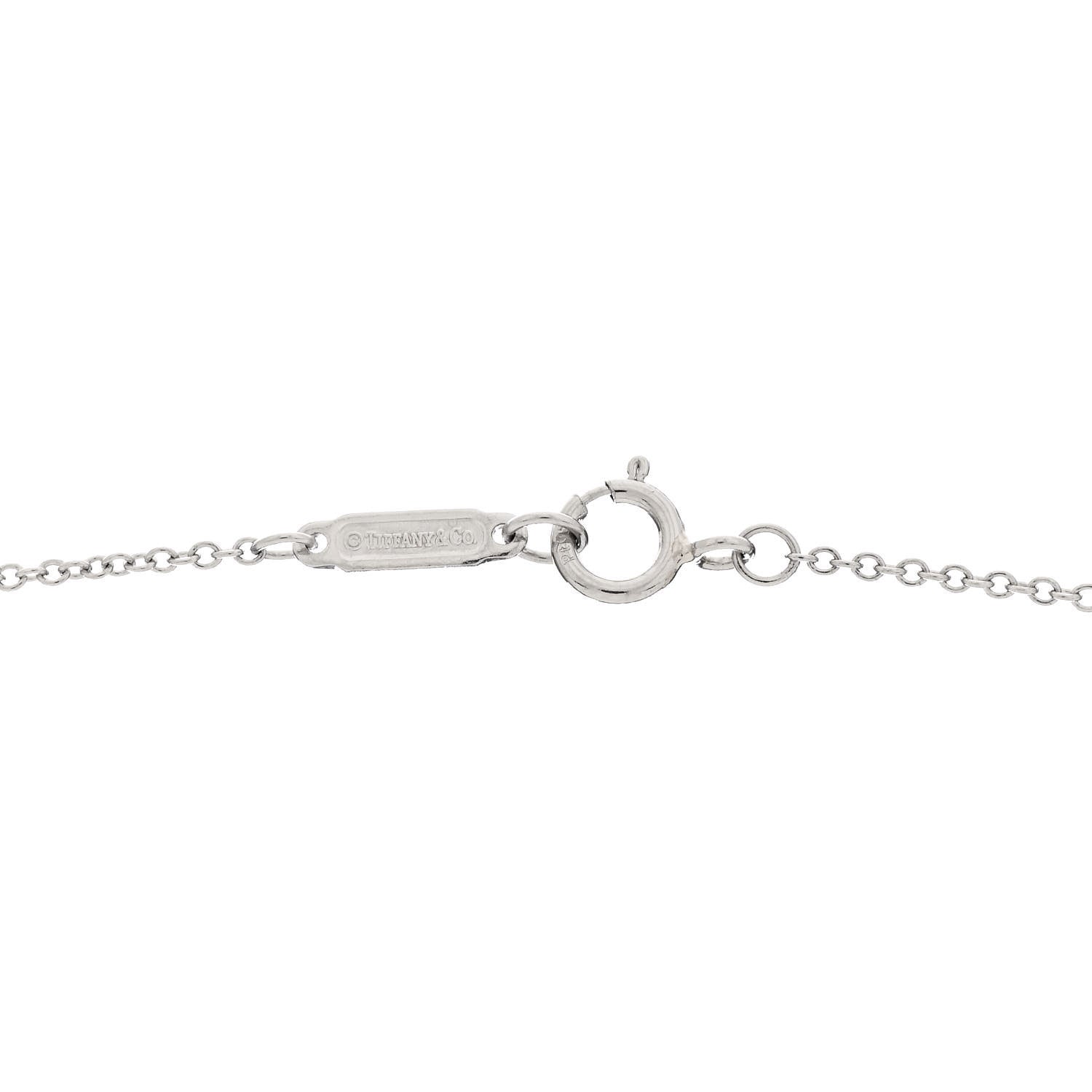 Tiffany Platinum Diamond Mini Cross Pendant Necklace 5 of 7