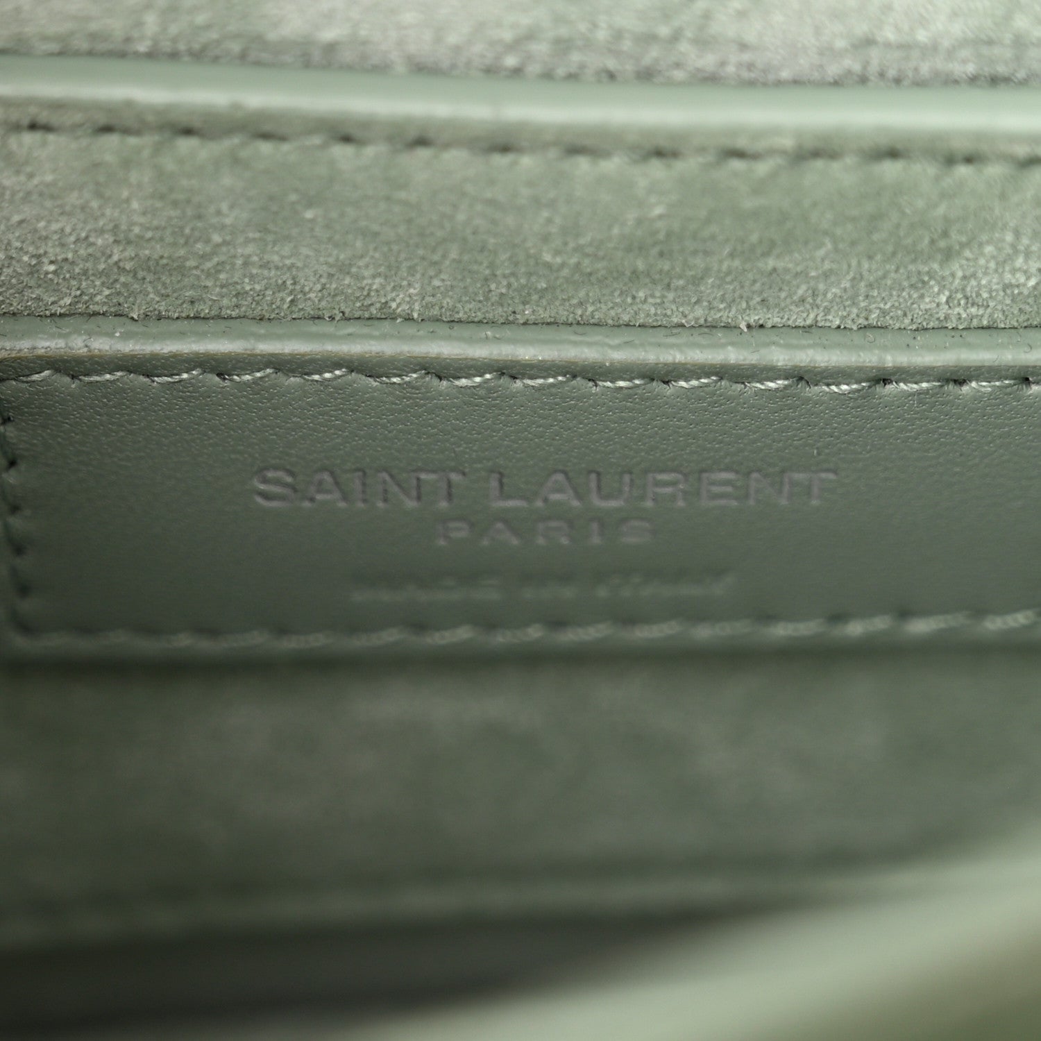 Saint Laurent Calfskin Small Monogram Sunset Vert Opaline 6 of 9