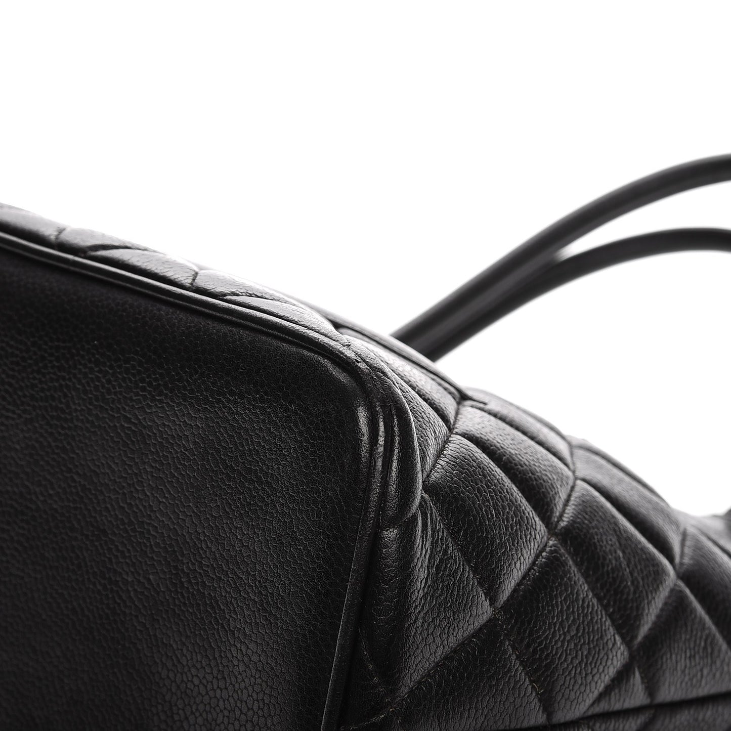 Caviar Quilted Medallion Tote Black