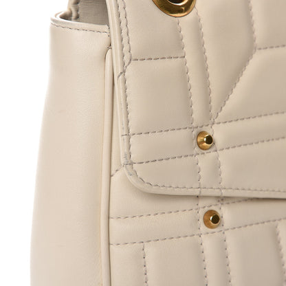 Gucci Calfskin Matelasse Studded Medium GG Marmont Shoulder Bag White 12 of 13