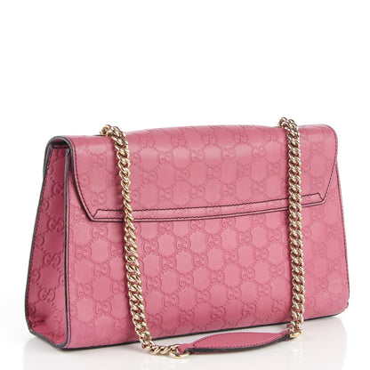 Gucci Guccissima Medium Emily Chain Shoulder Bag Dark Pink 3 of 7