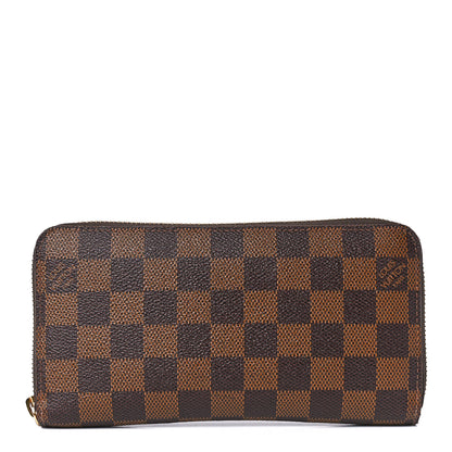 Louis Vuitton Damier Ebene Zippy Wallet Rose Ballerine 1 of 12