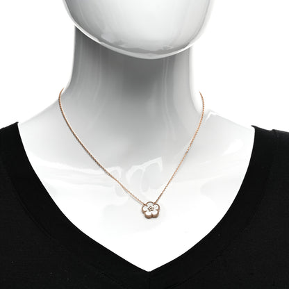 Van Cleef & Arpels 18K Rose Gold Mother Of Pearl Lucky Spring Plum Blossom Necklace 2 of 5