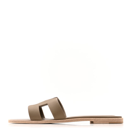 Hermes Epsom Oran Sandals 40 Etoupe 1 of 11
