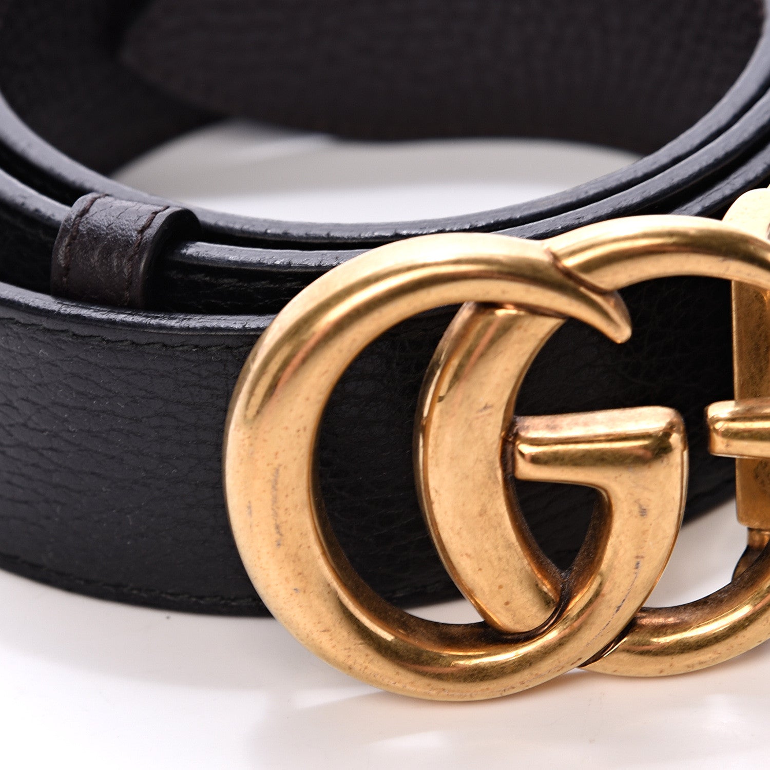 Gucci Calfskin Double G Reversible 37mm Belt 105 42 Black Cocoa 7 of 8