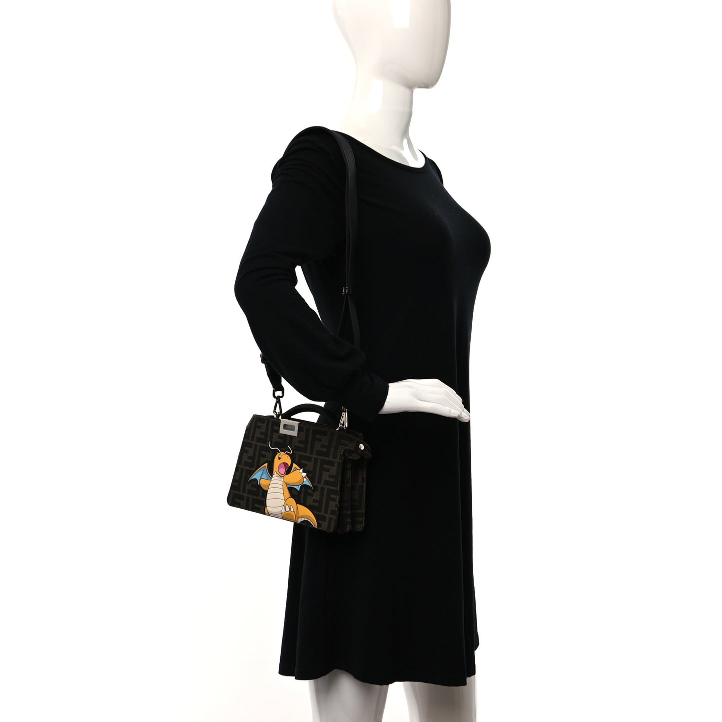X FRGMT X POKEMON Fabric Jacquard FF 1974 Pokemon Inlay Peekaboo I See U X Cross Satchel Tobacco Moro Multicolor Black