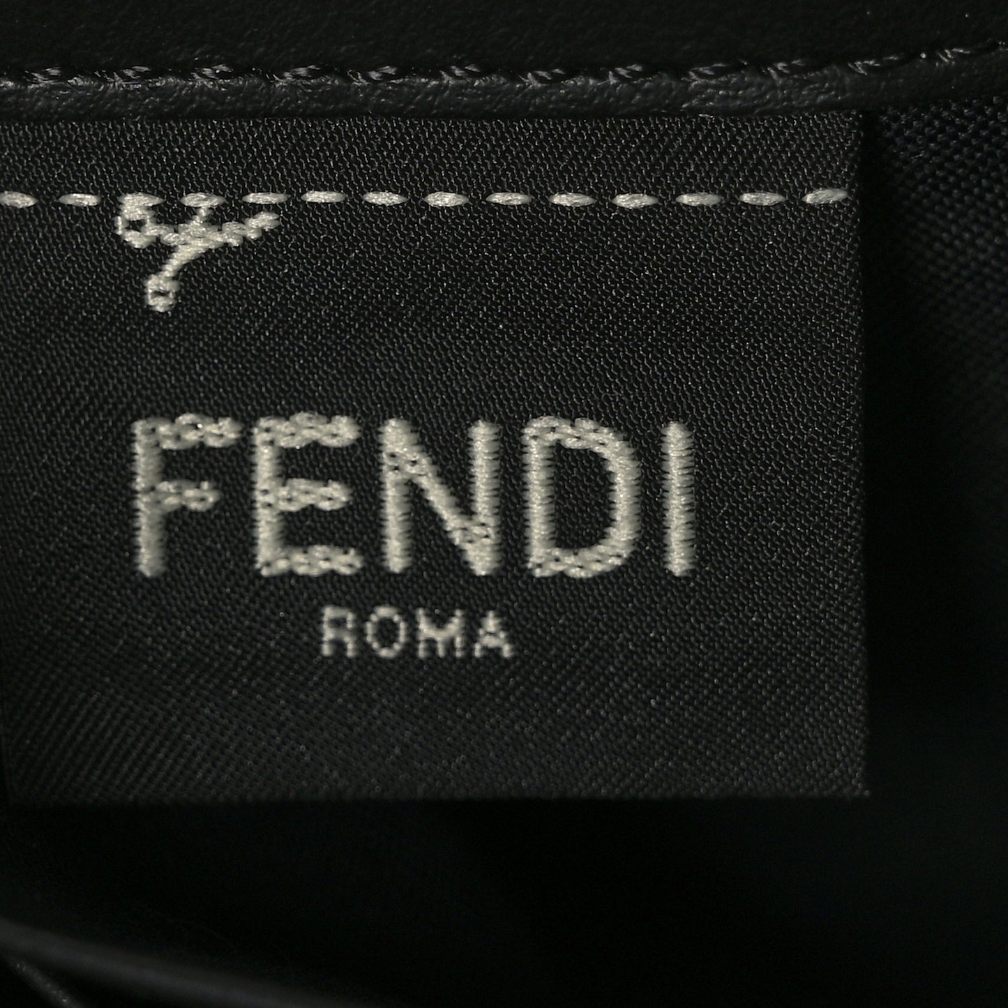 Vitello Liberty F is Fendi Studded Continental Envelope Wallet On Chain Black