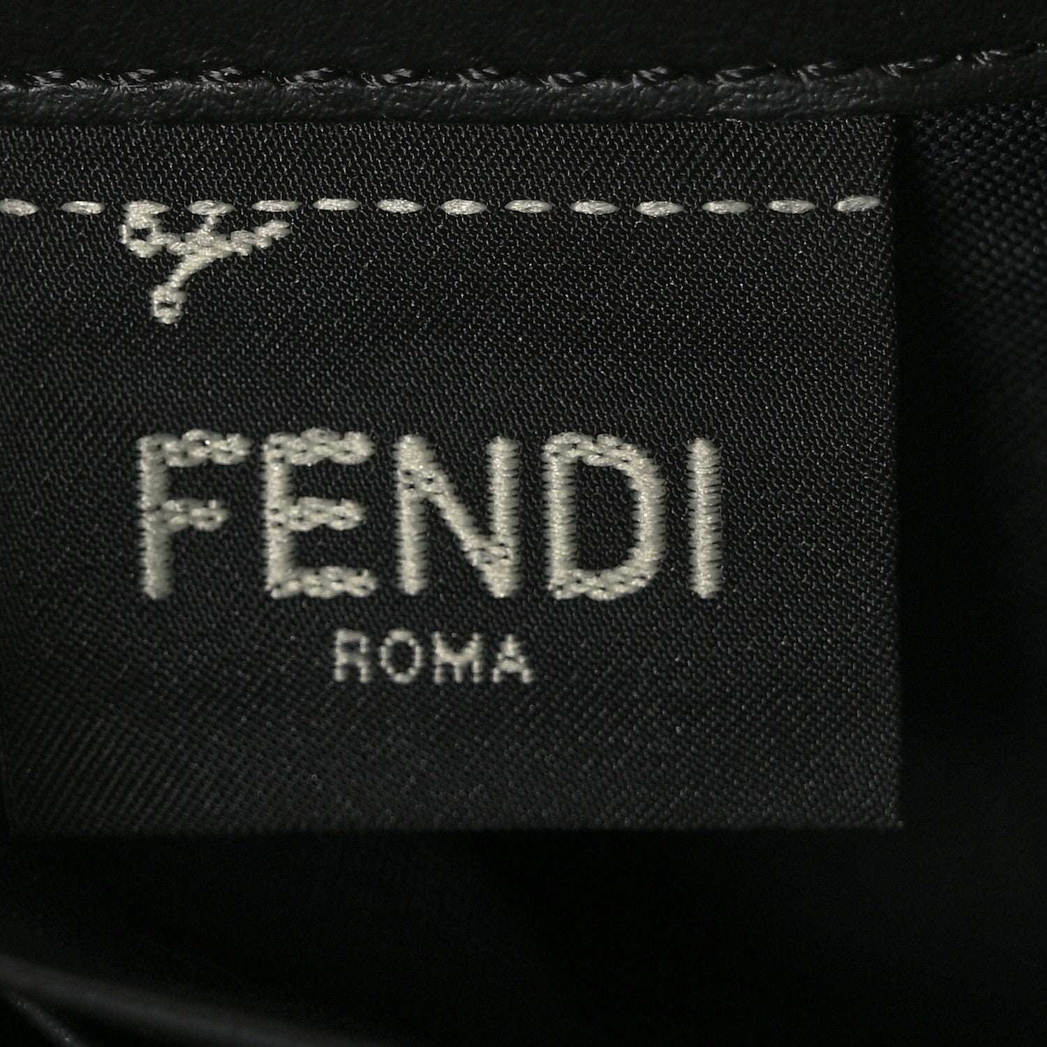 Fendi Vitello Liberty F is Fendi Studded Continental Envelope Wallet On Chain Black 9 of 11