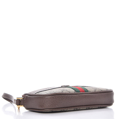 Gucci GG Supreme Monogram Ophidia Phone Case Wristlet Brown 4 of 8