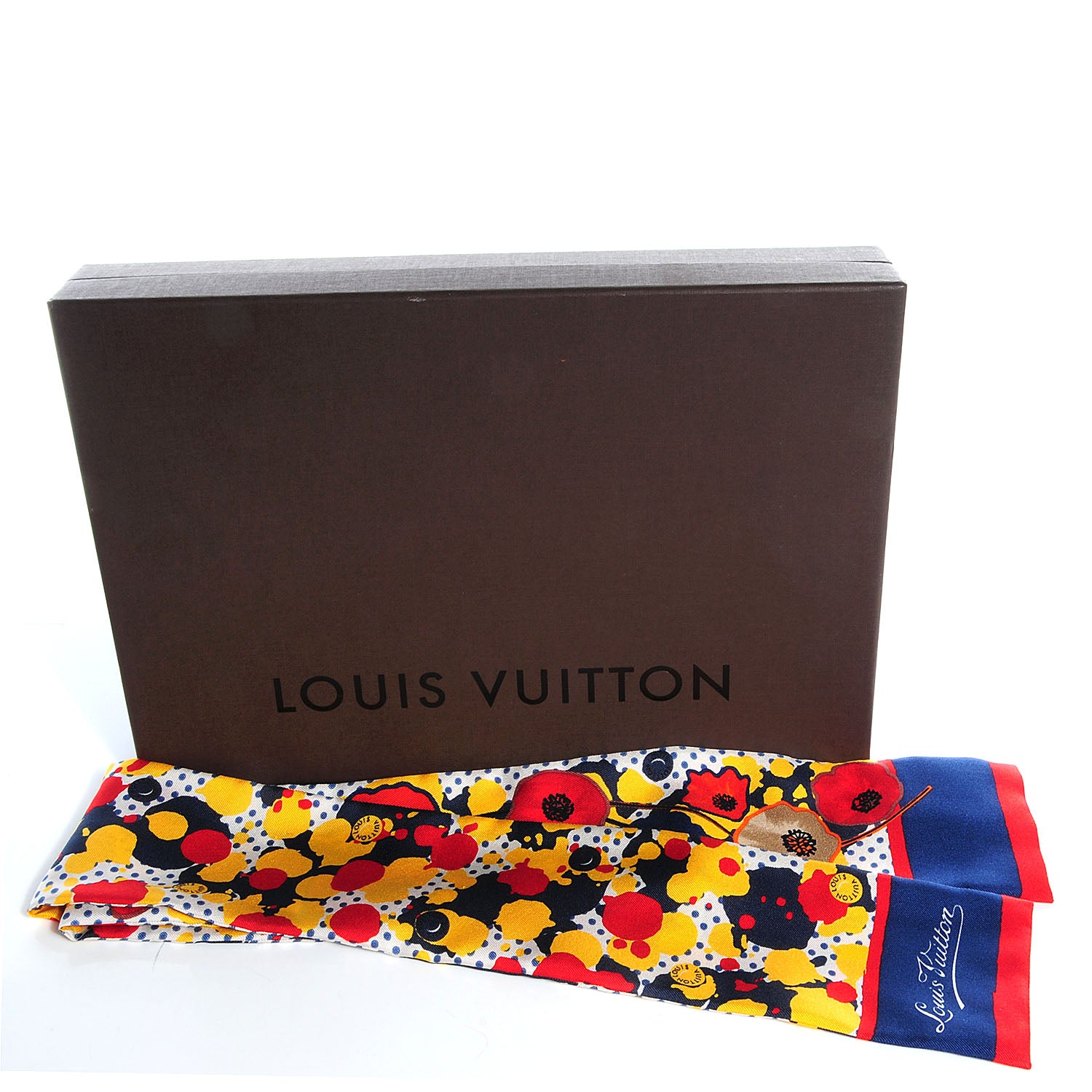 Louis Vuitton Silk Hibiscus Bandeau Blue 9 of 9