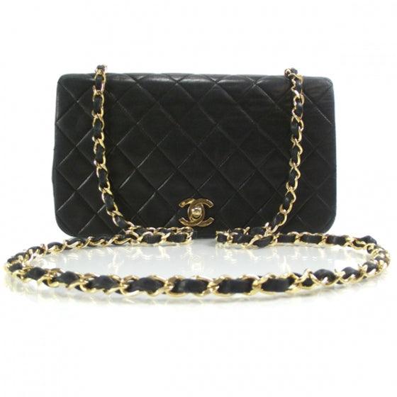 Lambskin Small Flap Bag Black