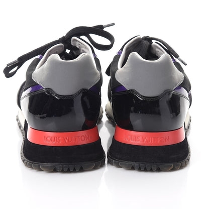 Louis Vuitton Nubuck Calfskin Perforated Run Away Sneakers 38.5 Black 5 of 10