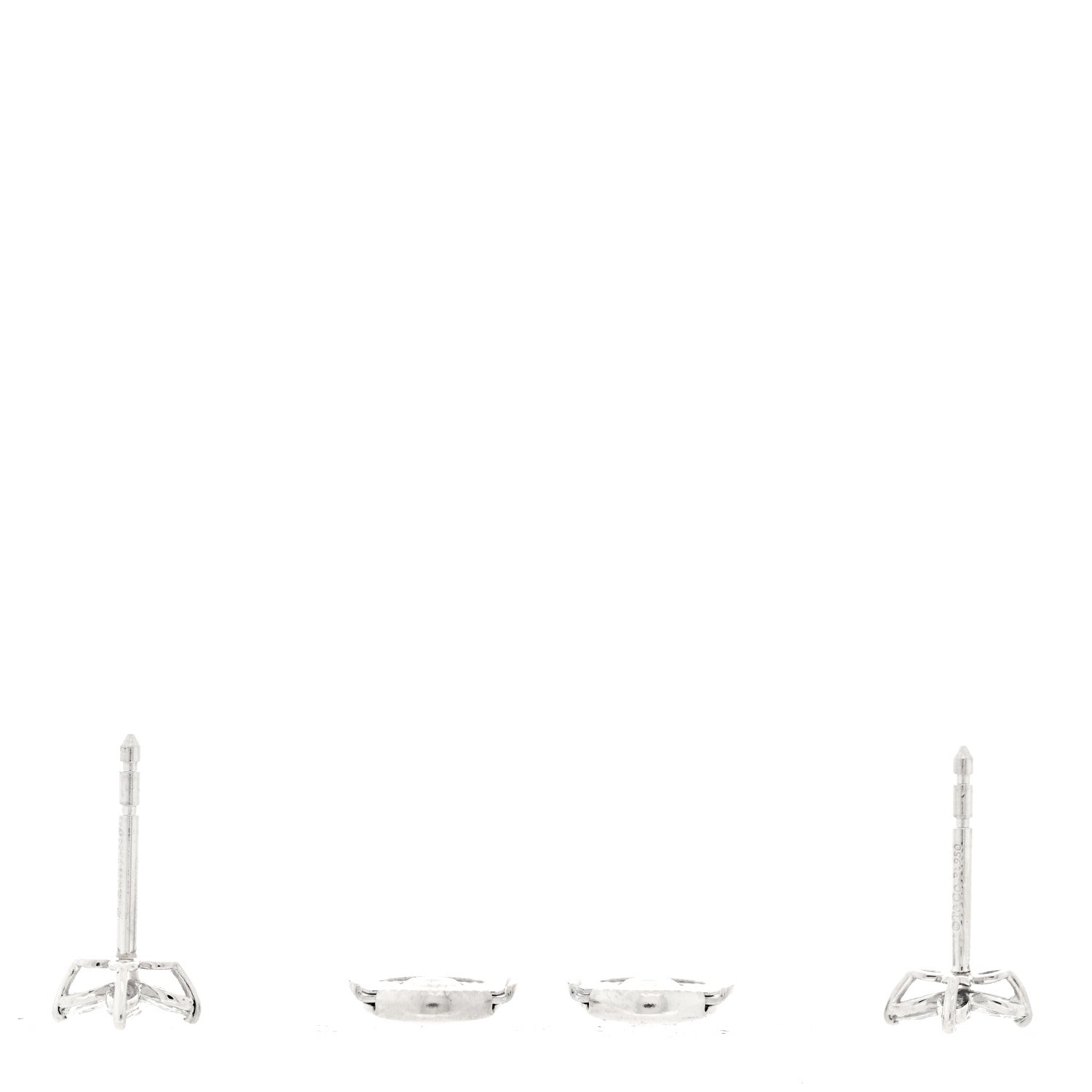 Tiffany Platinum Diamond .19ct Mini Victoria Earrings 3 of 5