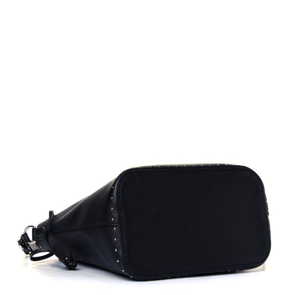Louis Vuitton Soft Calfskin Lockme Studs Bucket Black 5 of 16
