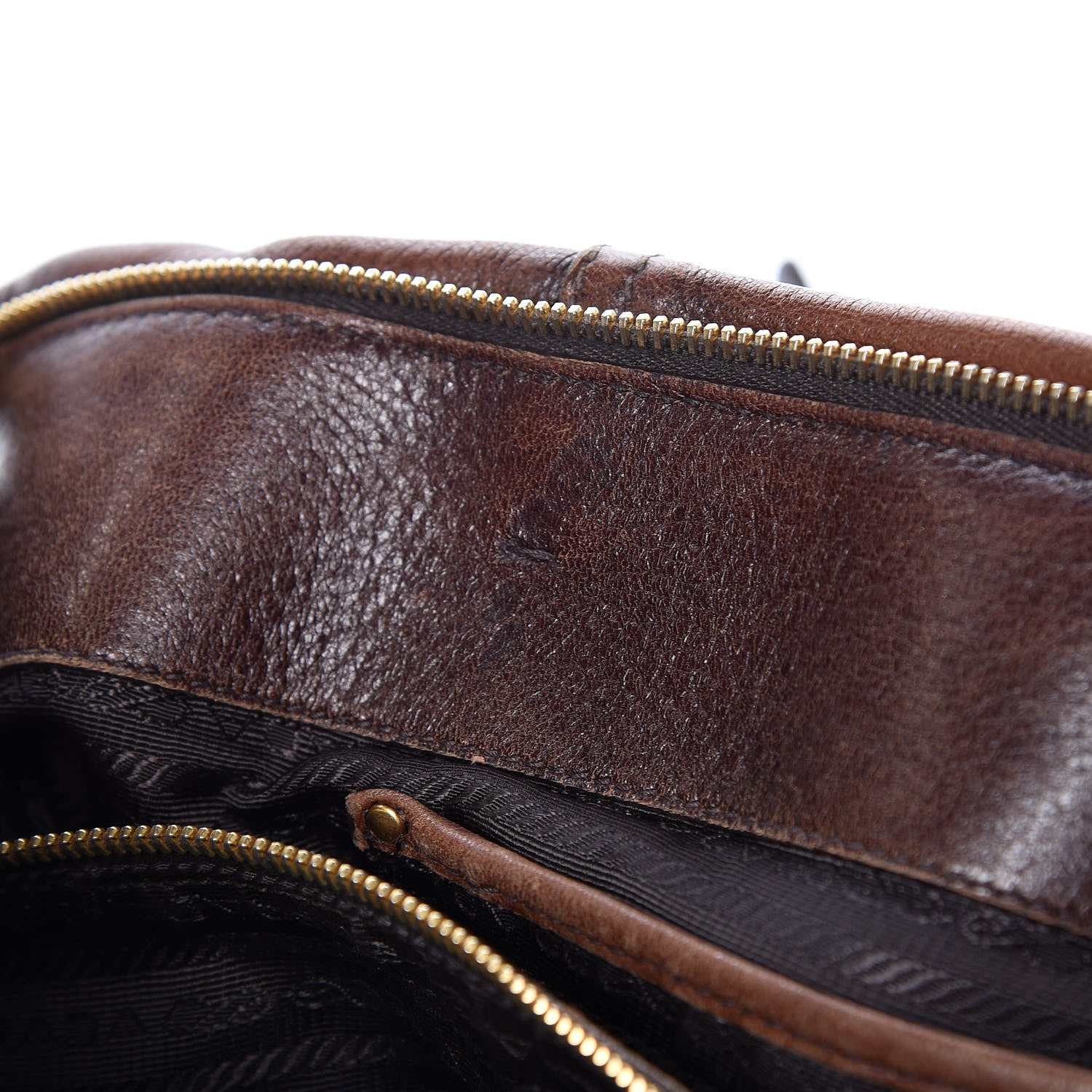 Prada Cervo Antik Shopping Satchel Cacao Sfumato 8 of 23