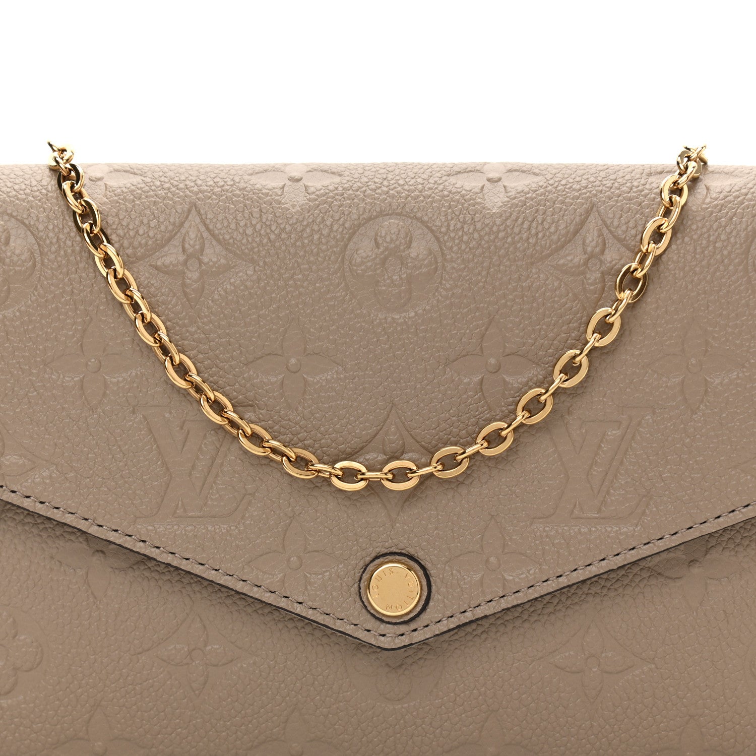 Louis Vuitton Empreinte Pochette Felicie Chain Wallet Tourterelle 9 of 9