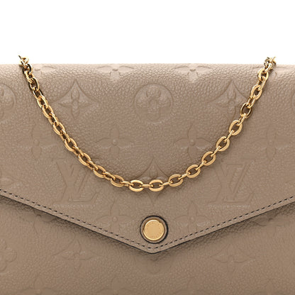 Louis Vuitton Empreinte Pochette Felicie Chain Wallet Tourterelle 9 of 9