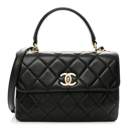 Chanel Lambskin Quilted Small Trendy CC Dual Handle Flap Bag Black 1 of 12