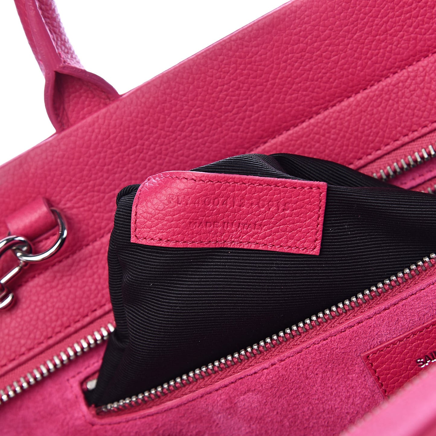 Grained Calfskin Small Cabas Rive Gauche Bubblegum