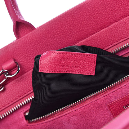 Saint Laurent Grained Calfskin Small Cabas Rive Gauche Bubblegum 7 of 10