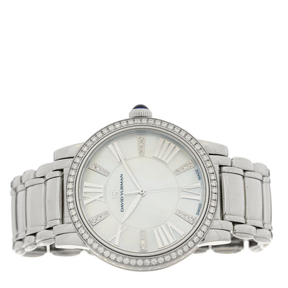 David Yurman Stainless Steel Diamond Bezel Mother of Pearl 38mm Classic Quartz Watch 2 of 4