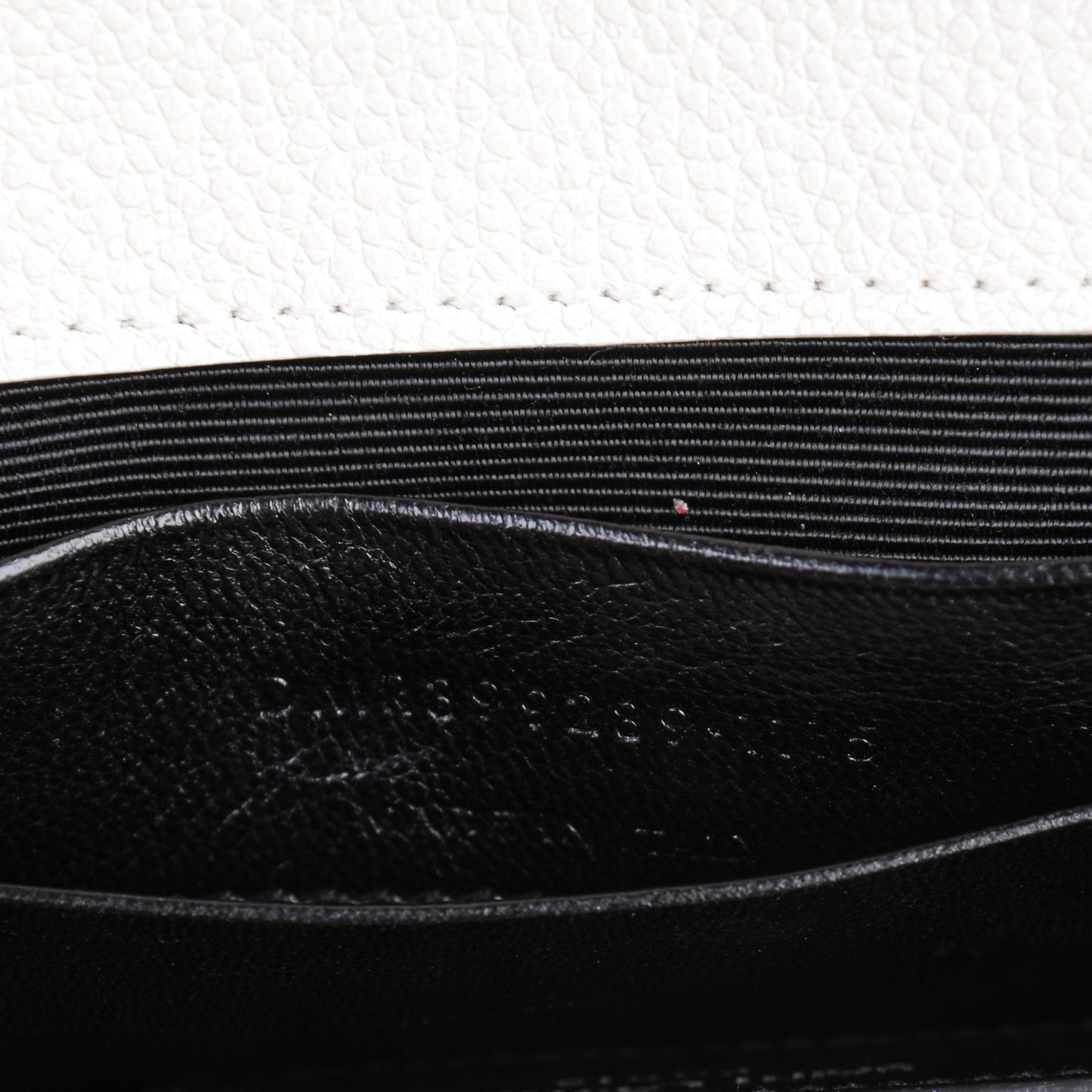 Grained Calfskin Matelasse Chevron Monogram Classic Baby Chain Bag Porcellana