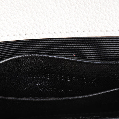 Saint Laurent Grained Calfskin Matelasse Chevron Monogram Classic Baby Chain Bag Porcellana 8 of 8