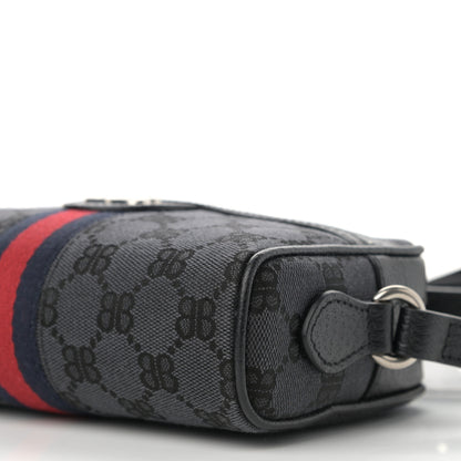 Gucci X BALENCIAGA BB Monogram Web Mini Ophidia Shoulder Bag Black 10 of 11