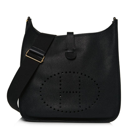 Hermes Taurillon Clemence Evelyne III GM Black 1 of 12