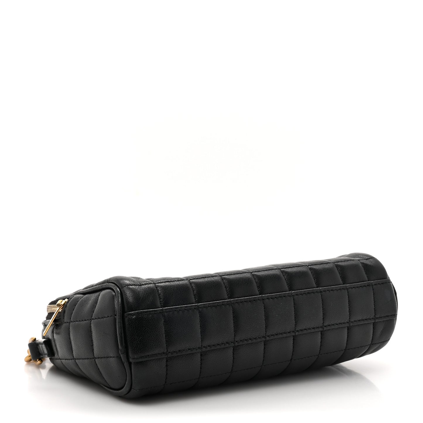 Lambskin Carre Quilted Cassandre Mini Camera Bag Black
