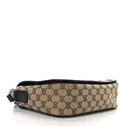 Gucci Monogram Flap Messenger Bag Beige Dark Brown 4 of 9
