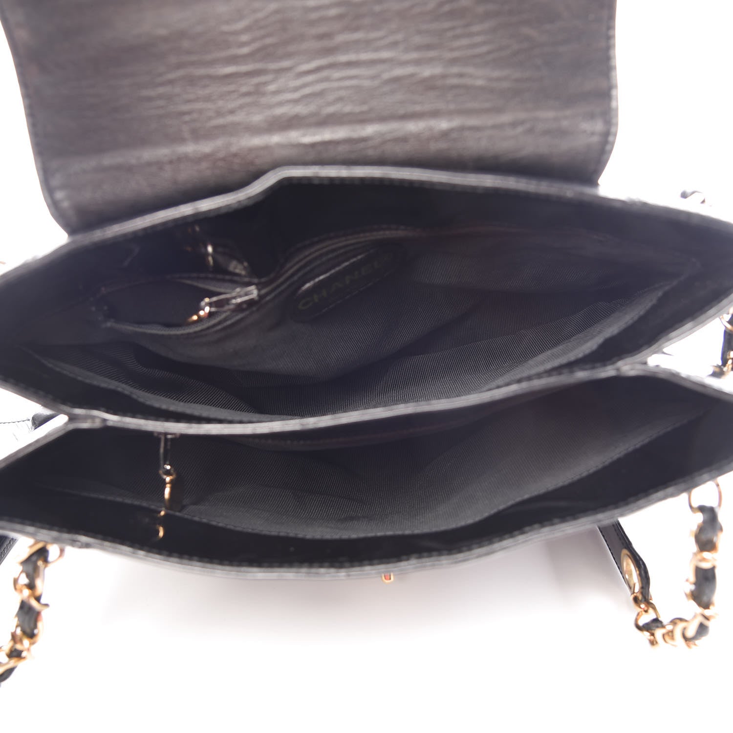 Chanel Patent Flap Shoulder Bag Black 5 of 21