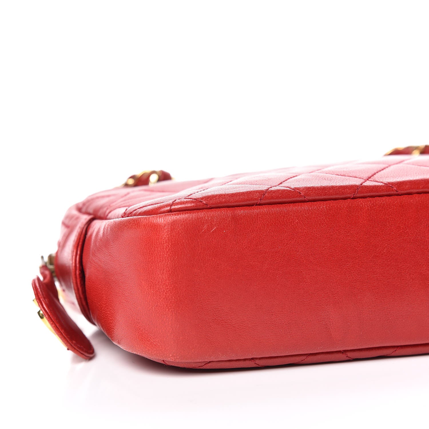 Chanel Lambskin Quilted Camera Case Red 16 of 17