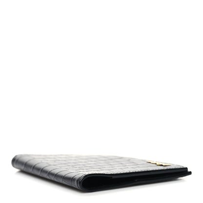 Saint Laurent Crocodile Embossed Tiny Cassandre Passport Holder Black 4 of 8