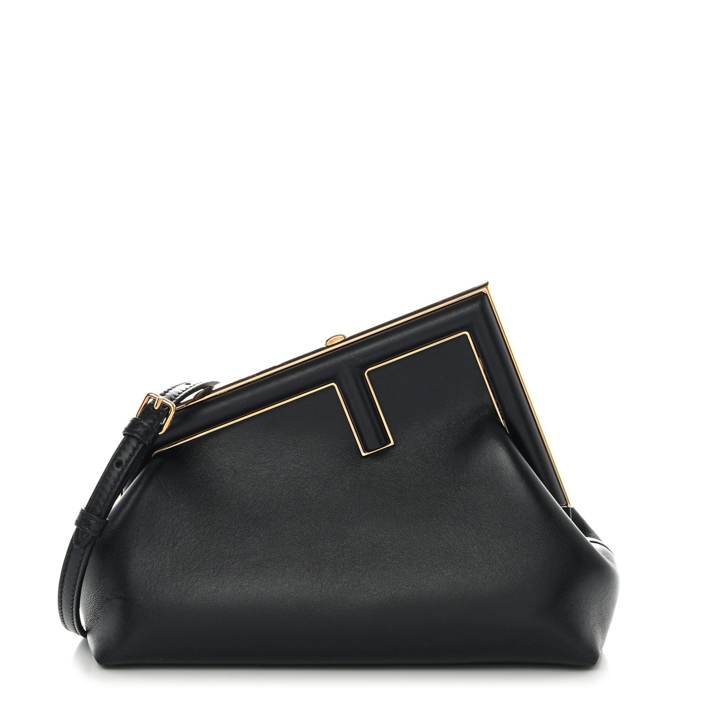 Shiny Nappa Small Fendi First Black
