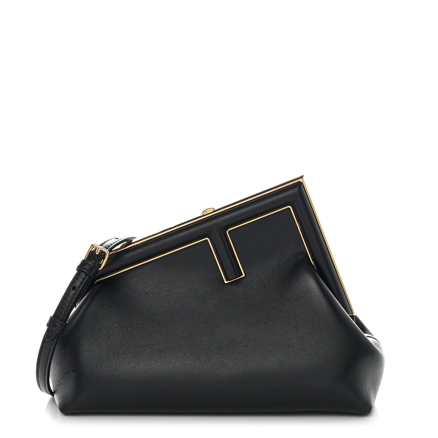 Fendi Shiny Nappa Small Fendi First Black 1 of 10