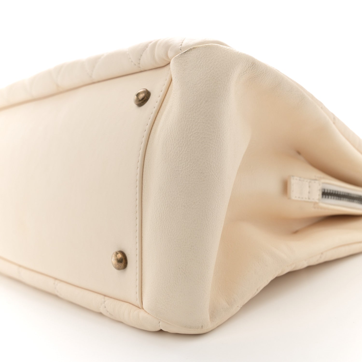 Chanel Calfskin Quilted Small Crown Tote Beige 11 of 17